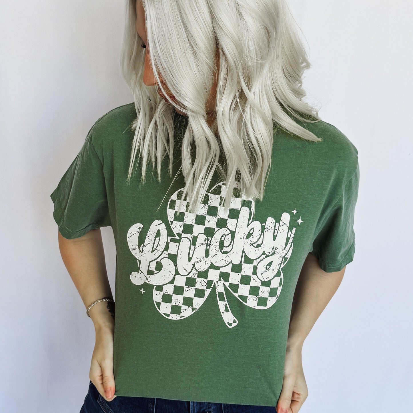 Checker Shamrock Graphic Tee