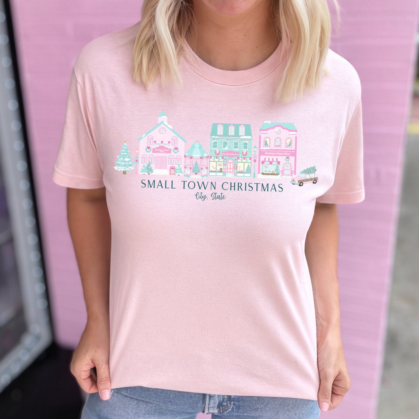Small Town Christmas Custom Graphic Tee