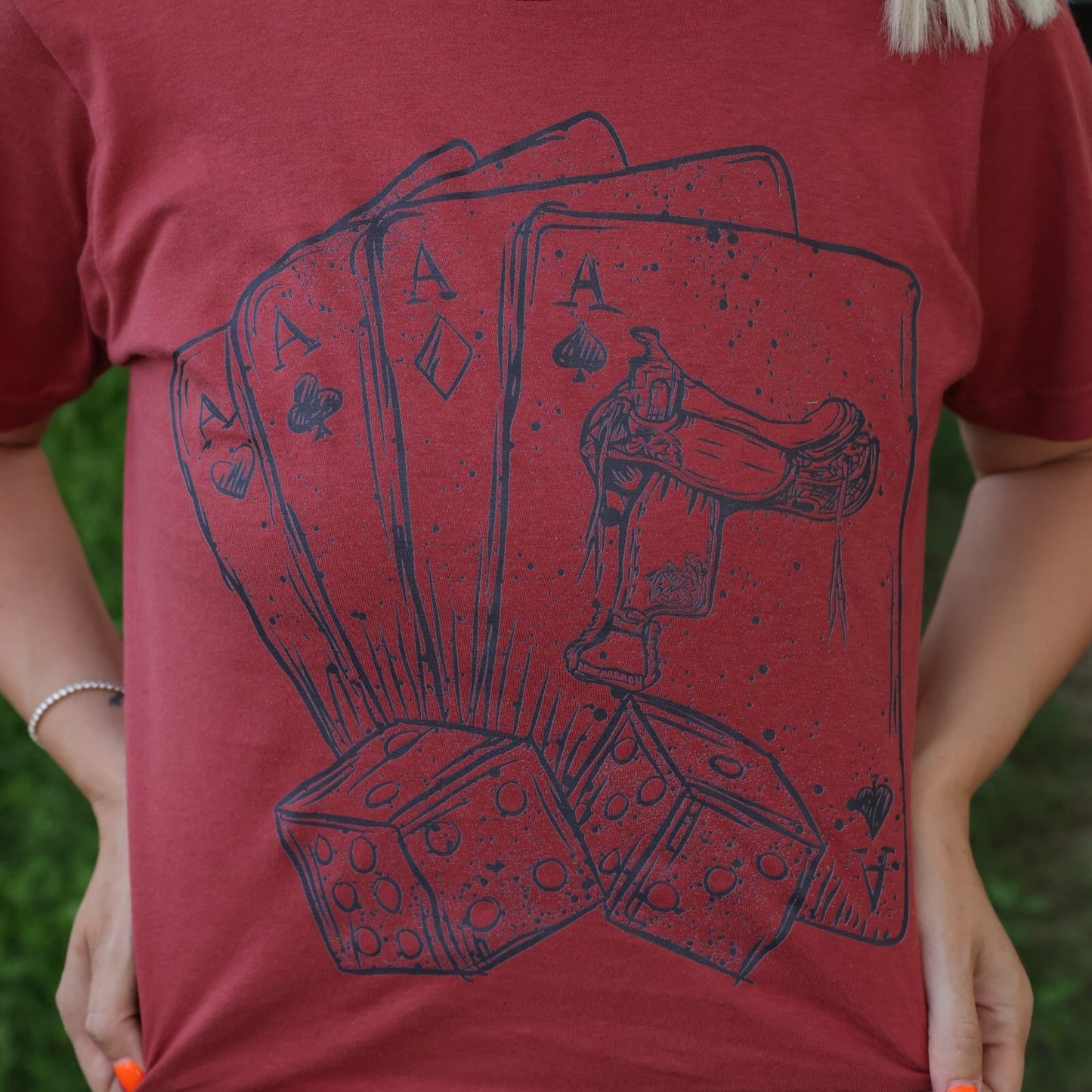 Aces and Cowboy Boots Graphic Tee