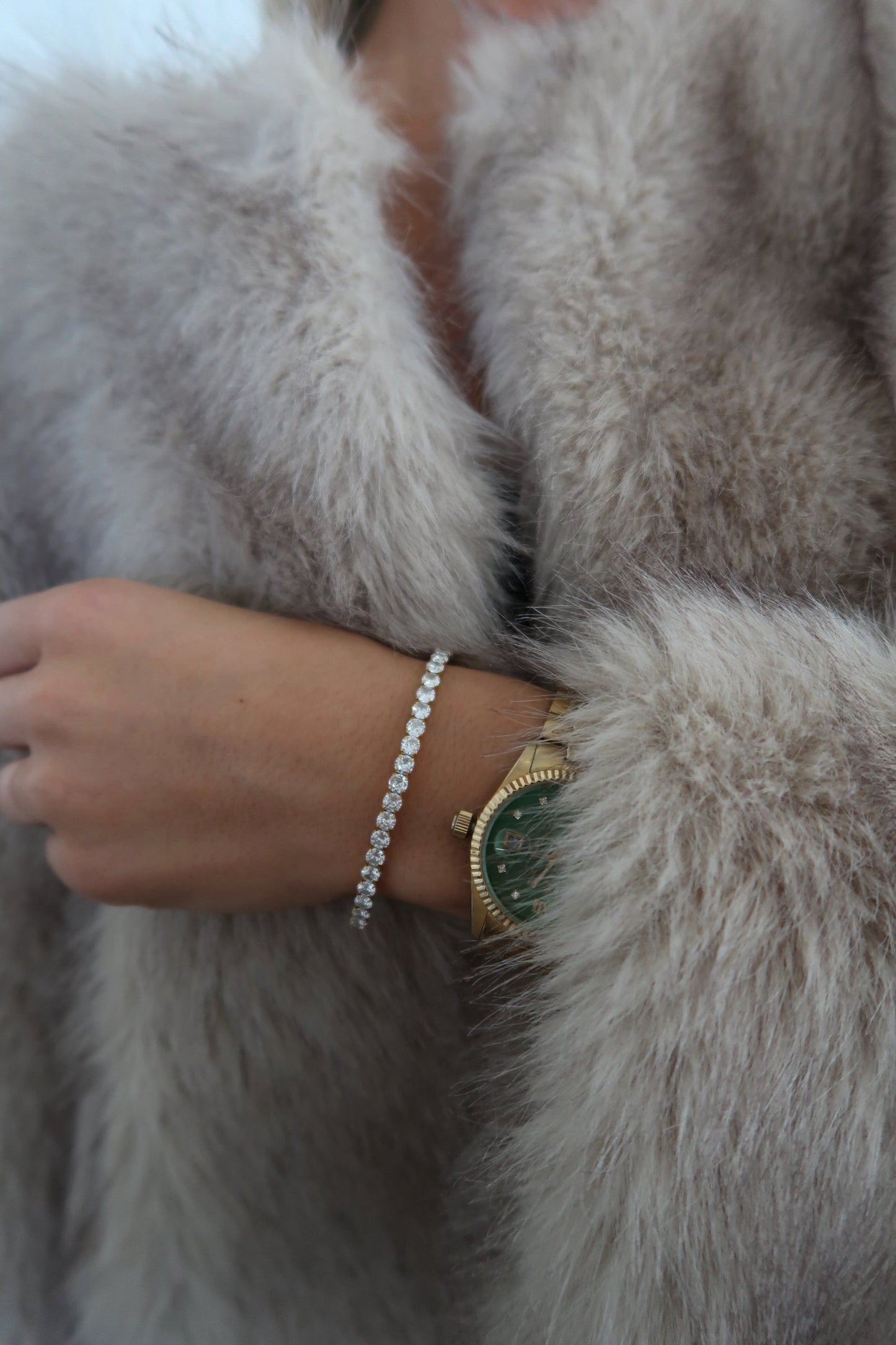 THICK STRETCHY TENNIS BRACELET