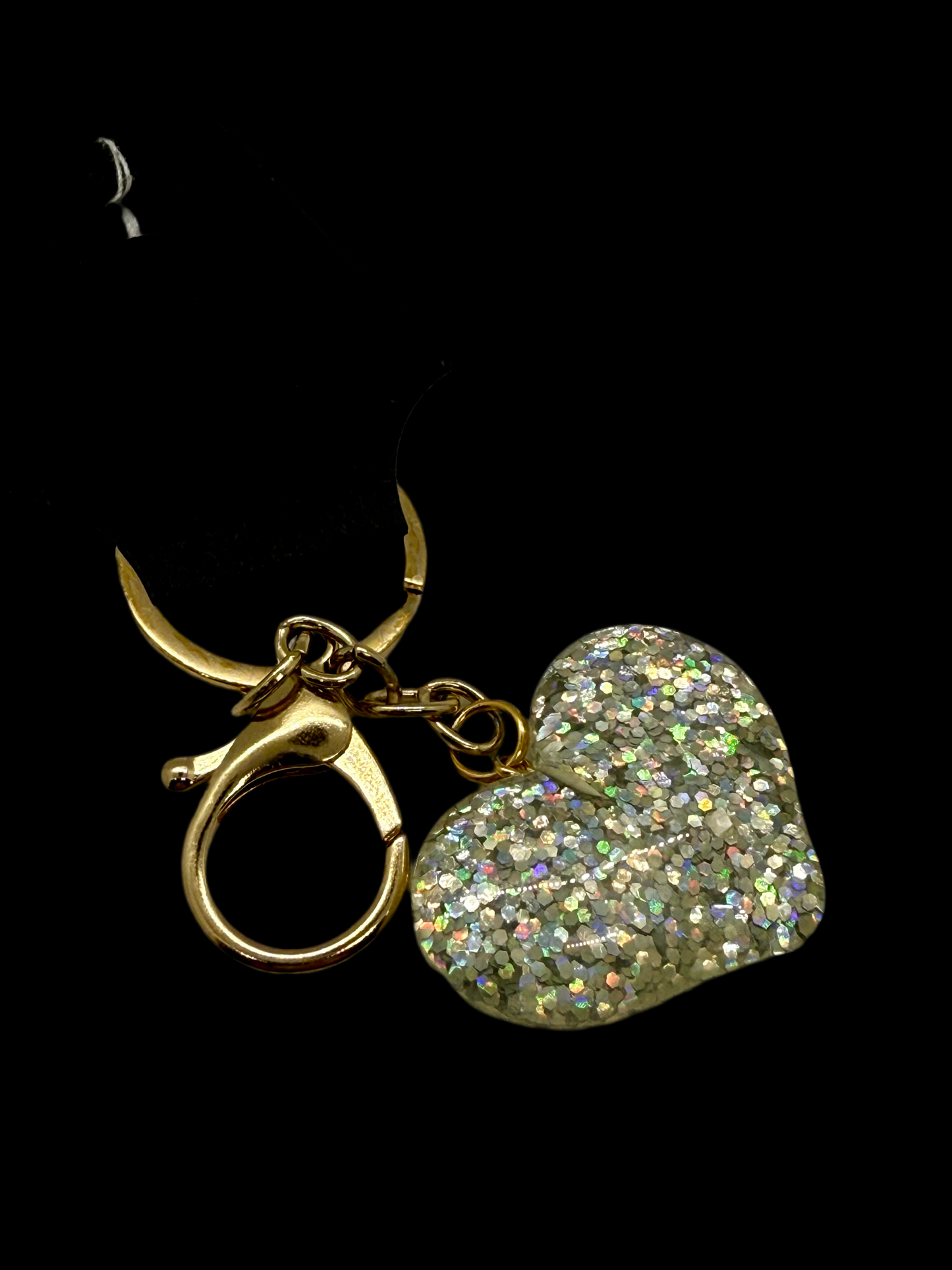 Sparkle Heart Keychains