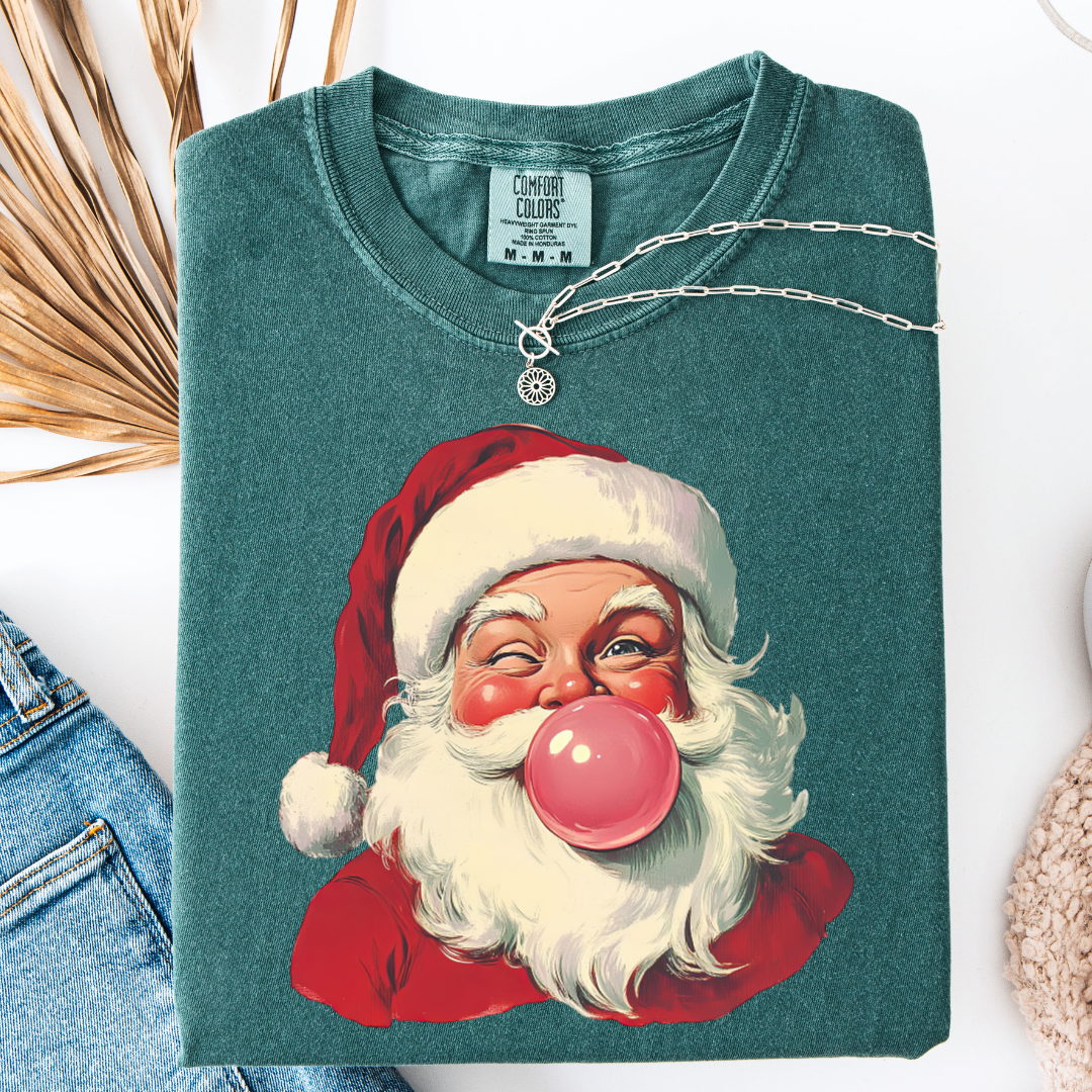 Vintage Bubble Gum Santa Graphic Tee