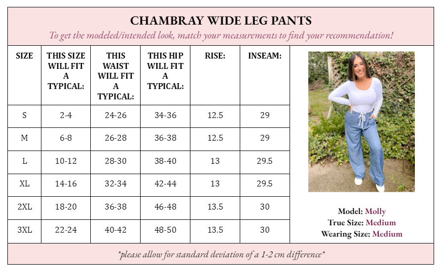 Cora Chambray Wide Leg Pant - Girl Code Couture