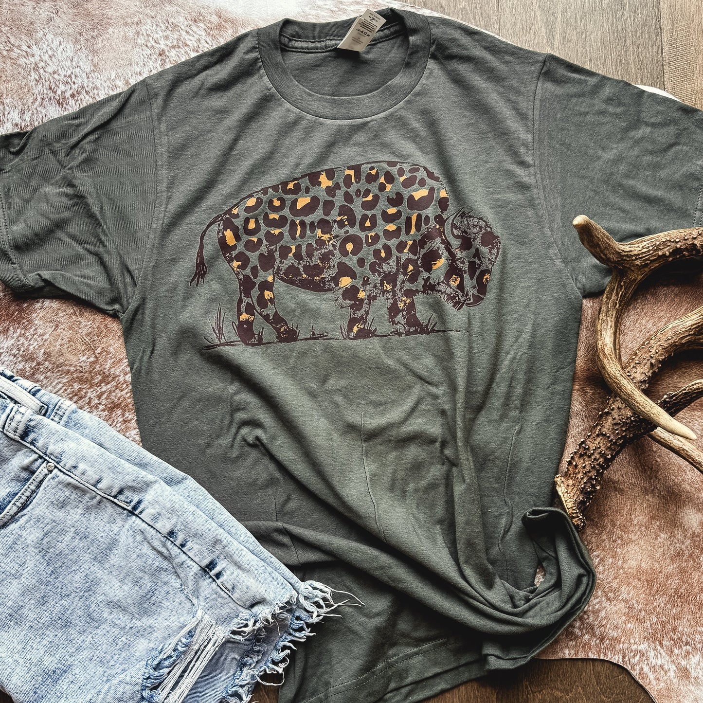 Leopard Buffalo Graphic Tee