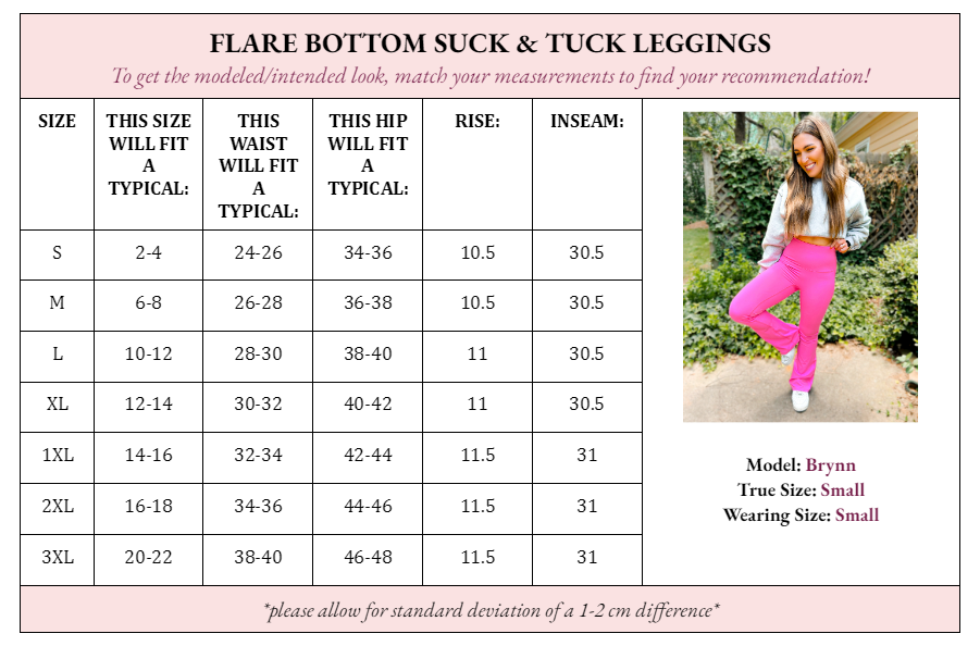 Fallon Flare Bottom Suck & Tuck Leggings - Girl Code Couture