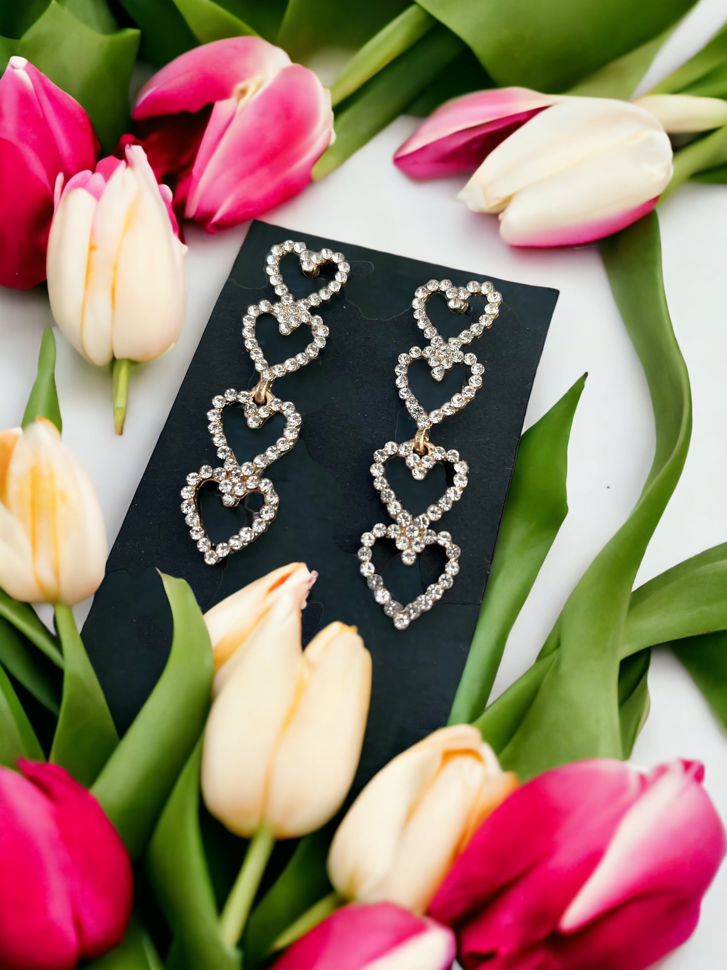 Radiant Heart Cascade Earrings