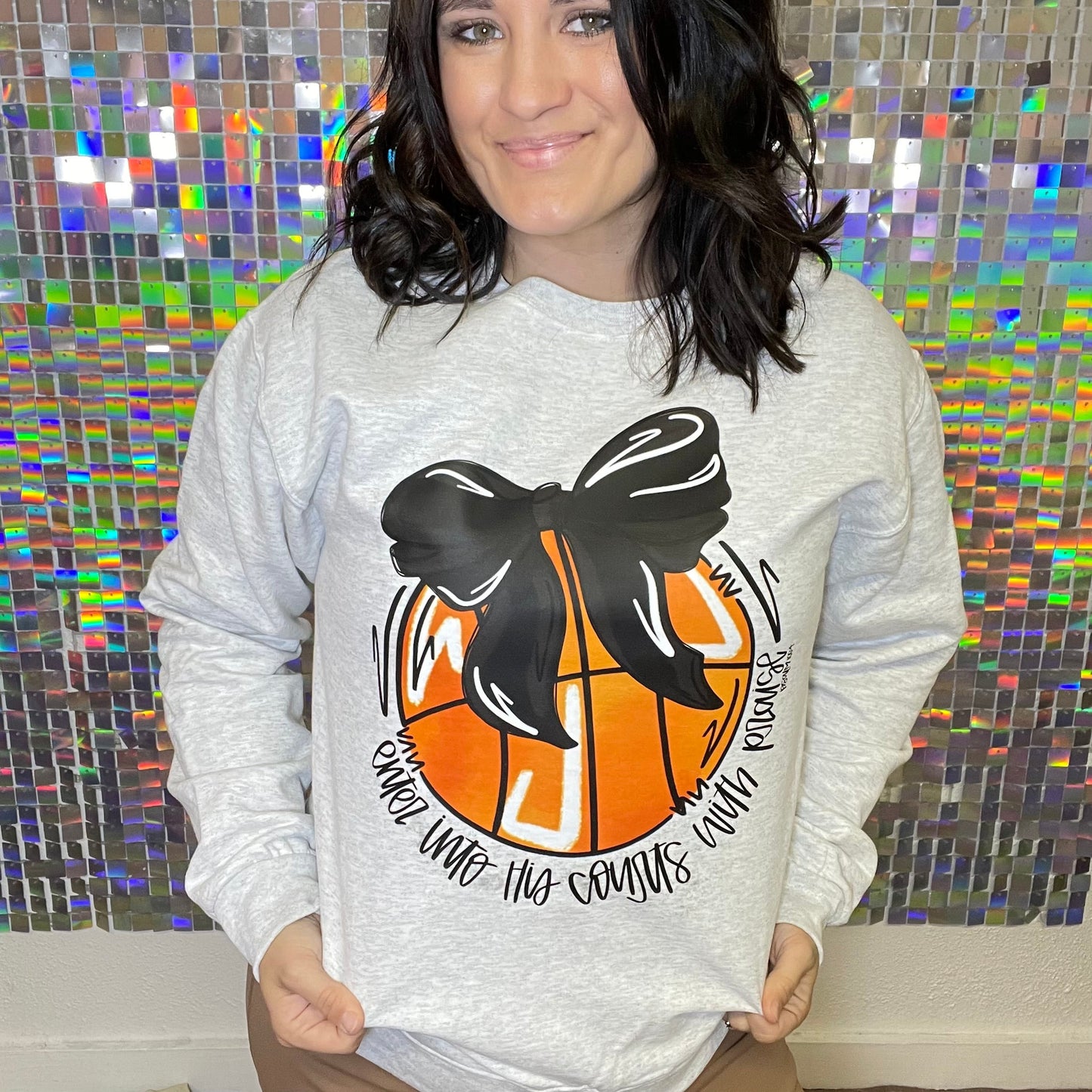 Enter Into His Courts Graphic Crewneck