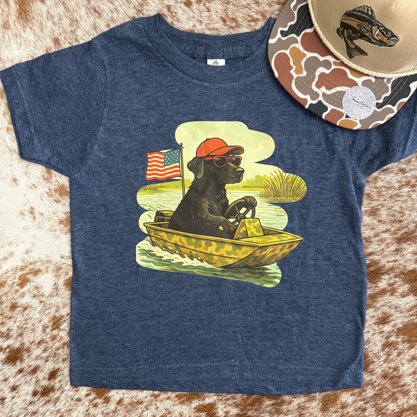 Patriotic Hunting Dog Graphic Tee
