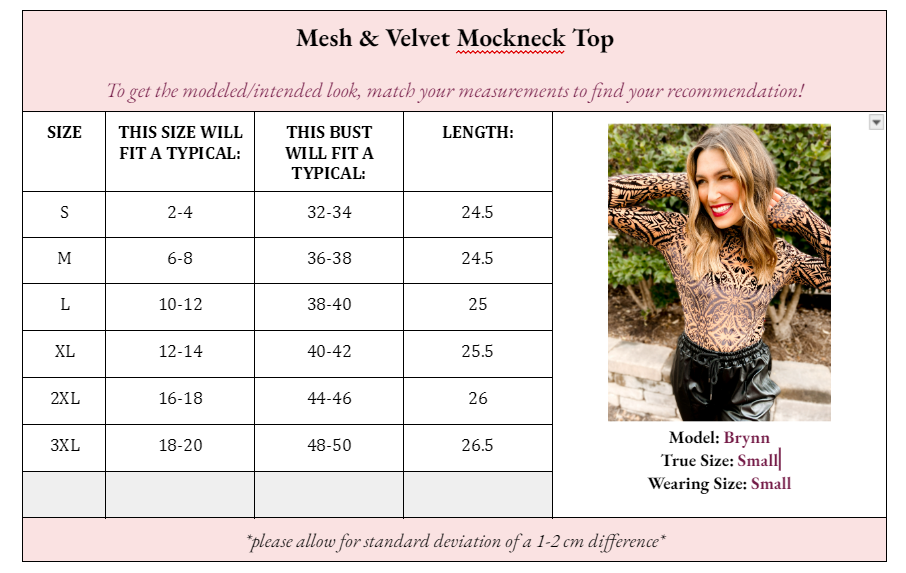 Mila Mesh & Velvet Mockneck Top - Girl Code Couture