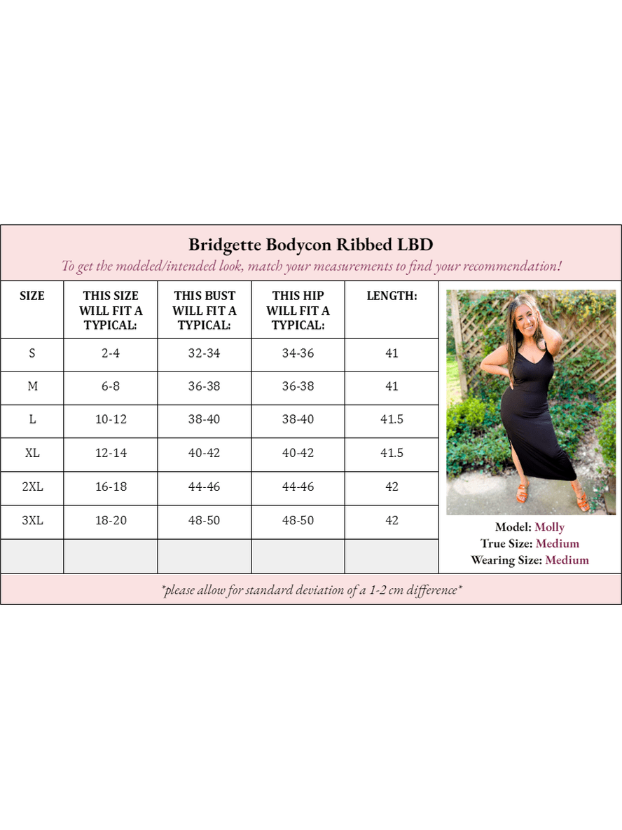 Bridgette Bodycon Ribbed Dress - Girl Code Couture