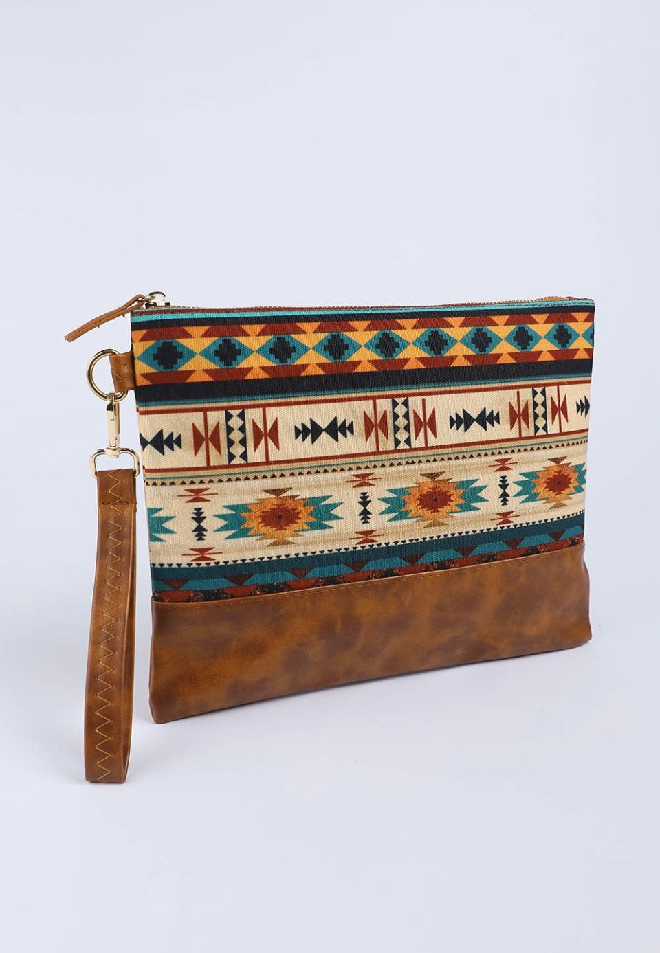 Multicolor Western Aztec Print Clutch / Handbag