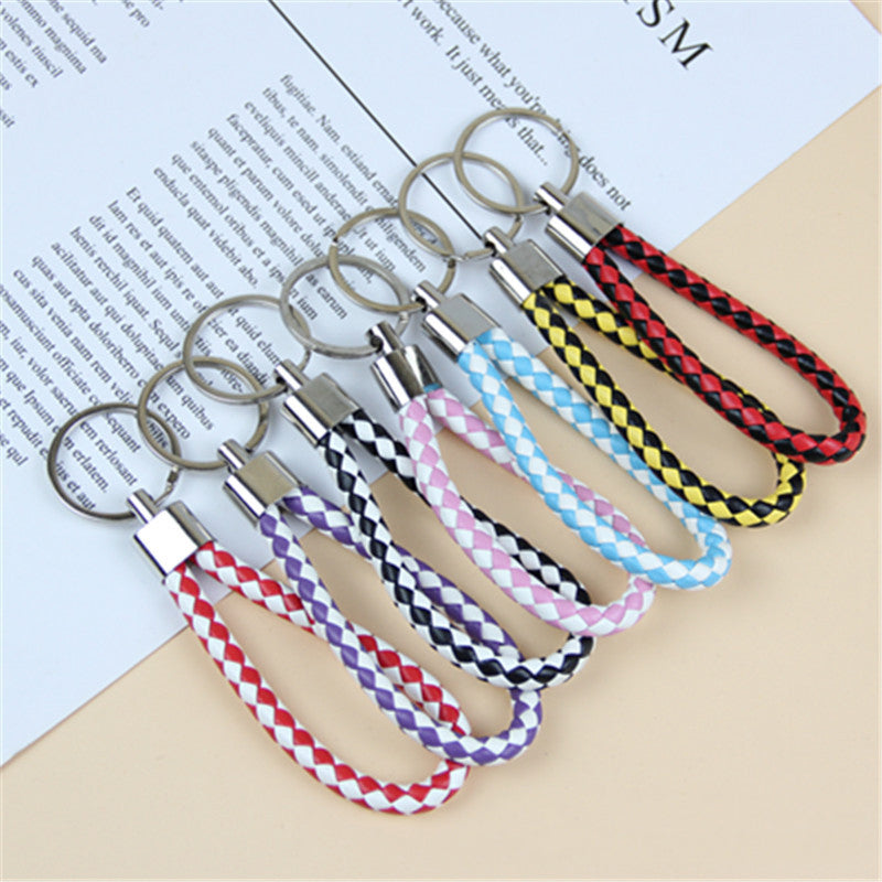 Mystery Braided Leather Car Keychain