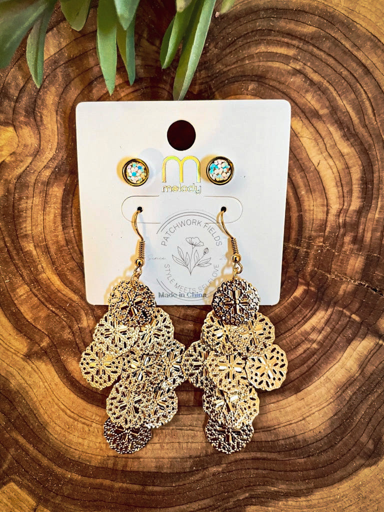 Sand Dollar Cascade Earring Set