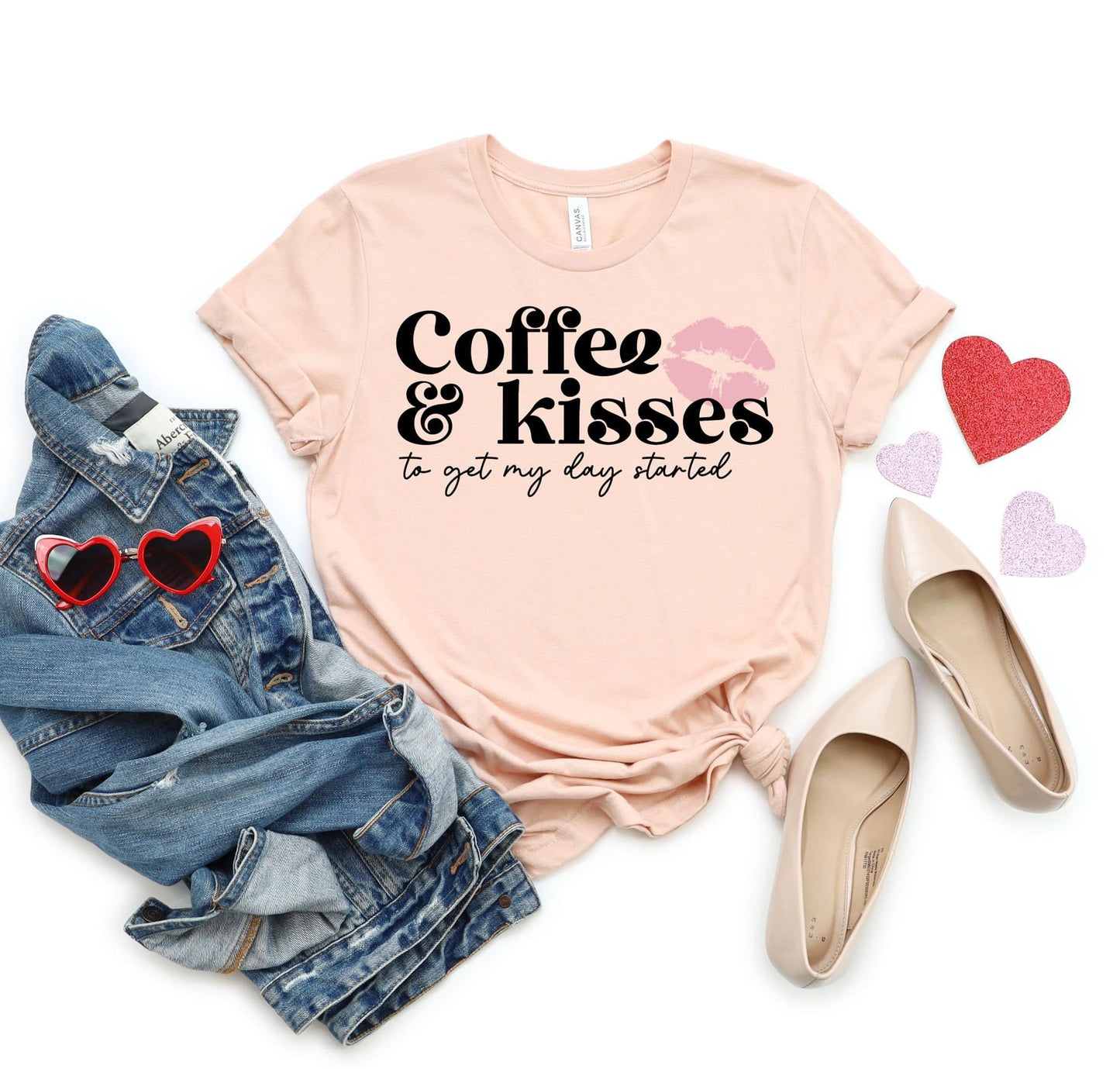 Coffee And Kisses To Get My Day Started T-Shirt