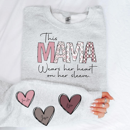 Boho Valentine This Mama Wears Her Heart On Her Sleeve