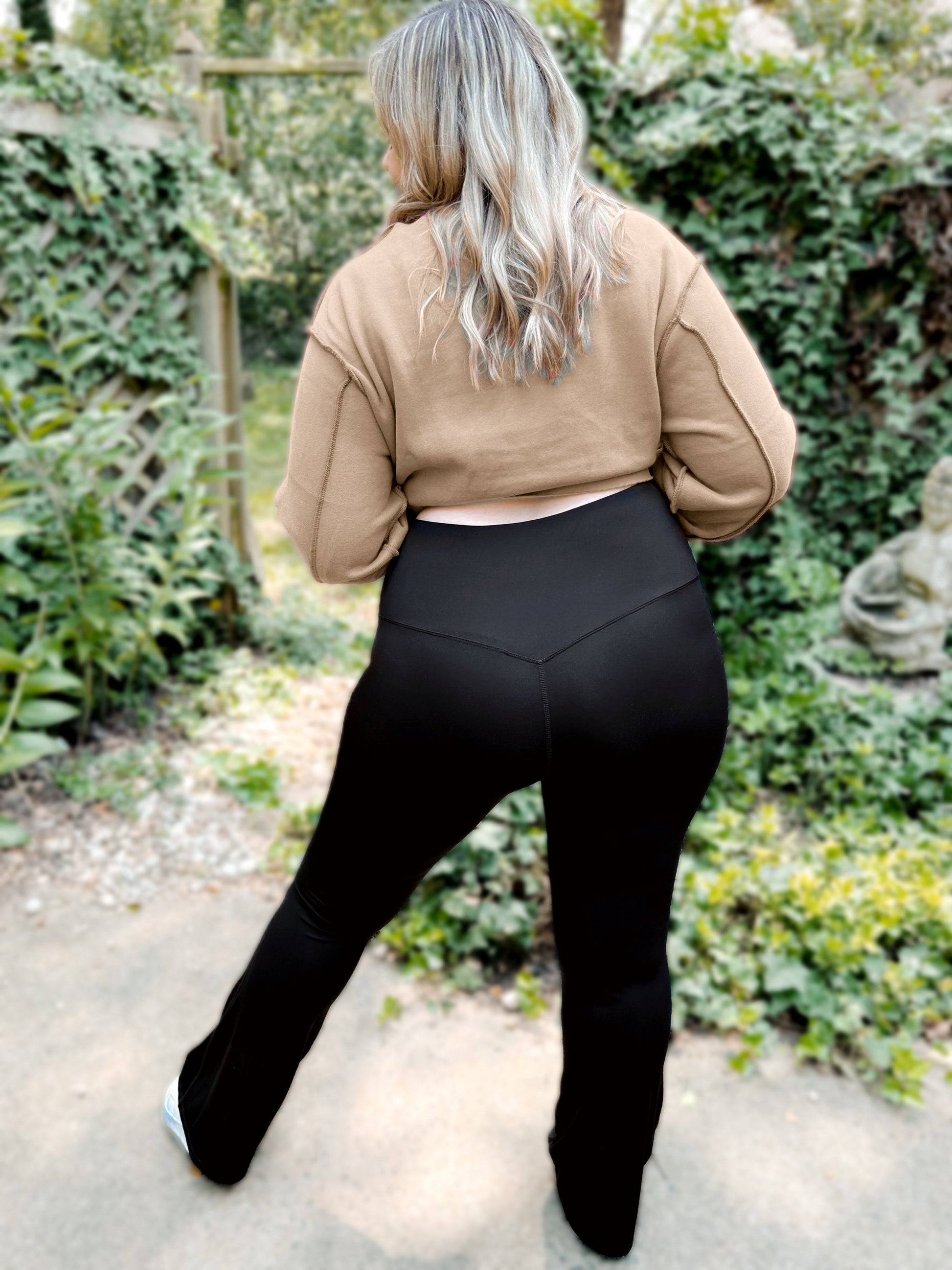 Fallon Flare Bottom Suck & Tuck Leggings - Girl Code Couture