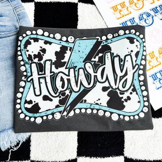 Howdy Cow Lightning Graphic Tee
