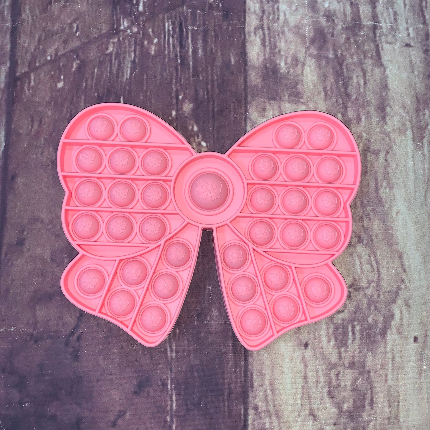Silicone Pop Fidget Toy - Pink Bow