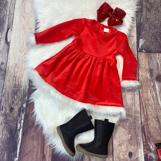 Velvet Santa Christmas Dress