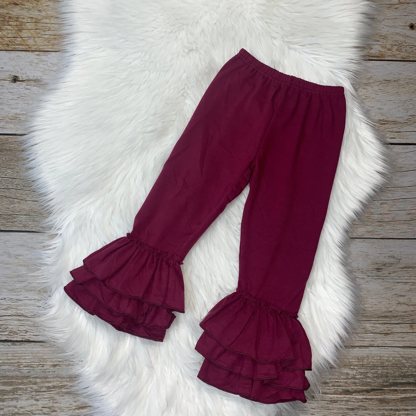 Knit Cotton Truffle Pants - Wine
