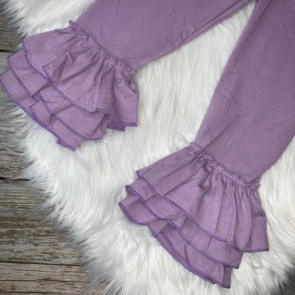 Knit Cotton Truffle Pants - Lavender