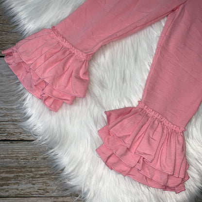 Knit Cotton Truffle Pants - Pink