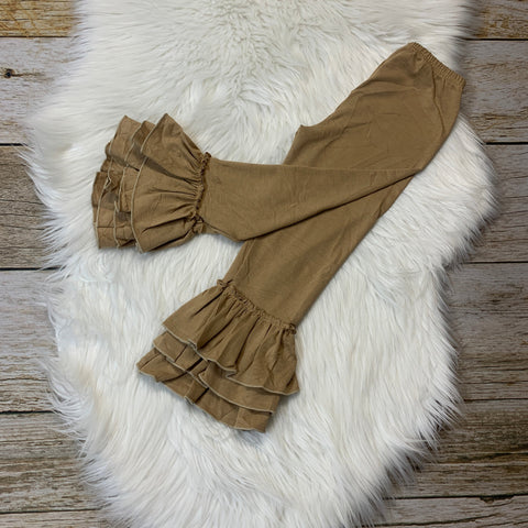 Knit Cotton Truffle Pants - Beige