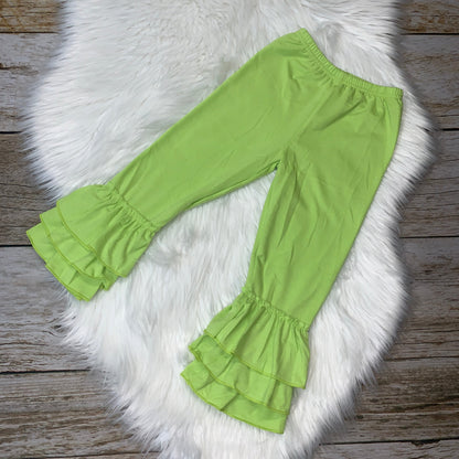 Knit Cotton Truffle Pants - Lime