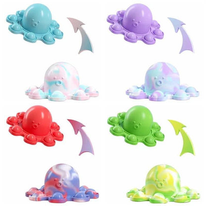 Octopus Reversible Keychain Silicone Poppers