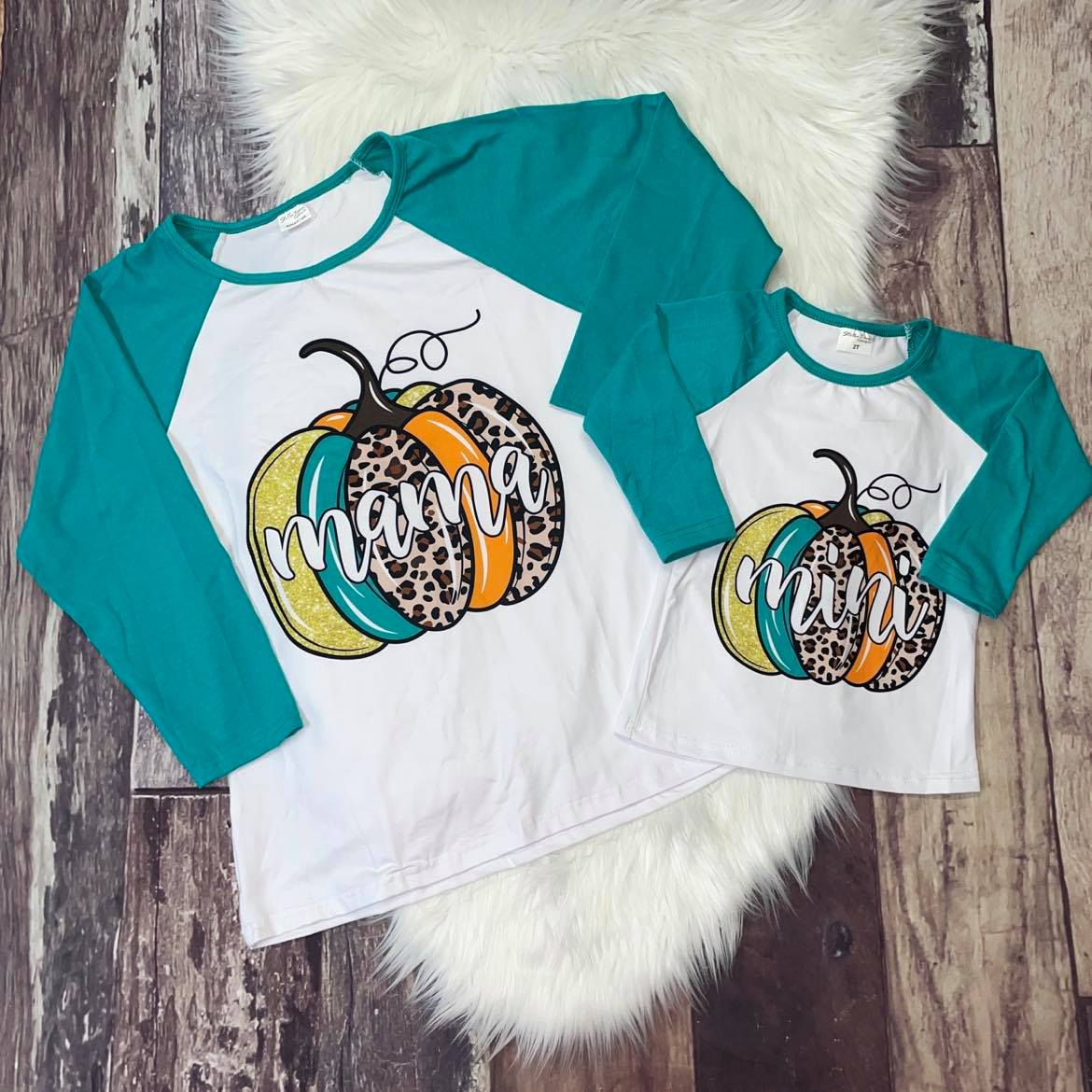 Mama & Mini Teal Pumpkin Raglans