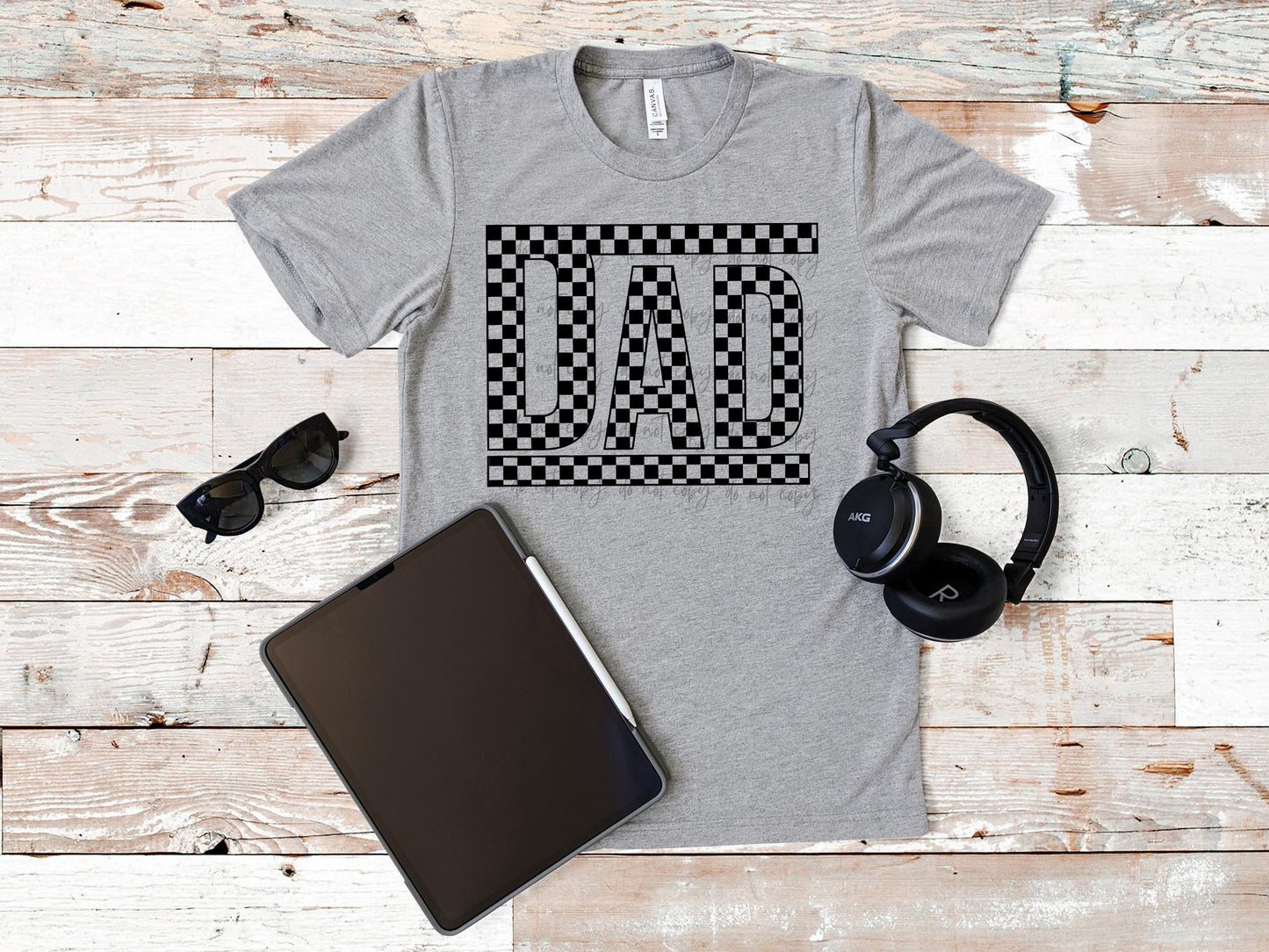 Checkered Dad Graphic Tee