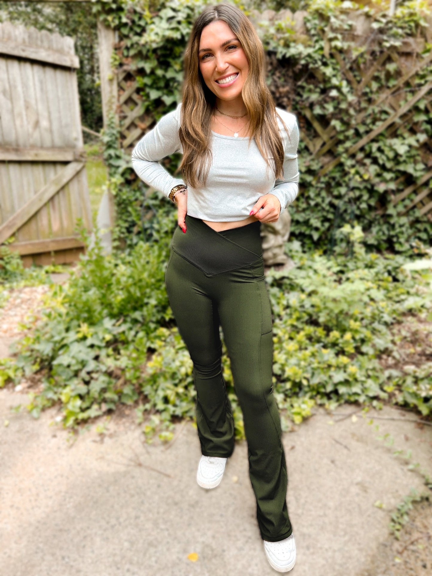 Molly Max Sculpt Ribbed Leggings - Flare - Girl Code Couture