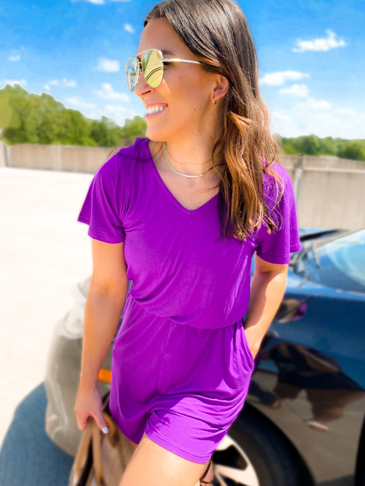 Ryan Reversible Cutout Romper - Girl Code Couture