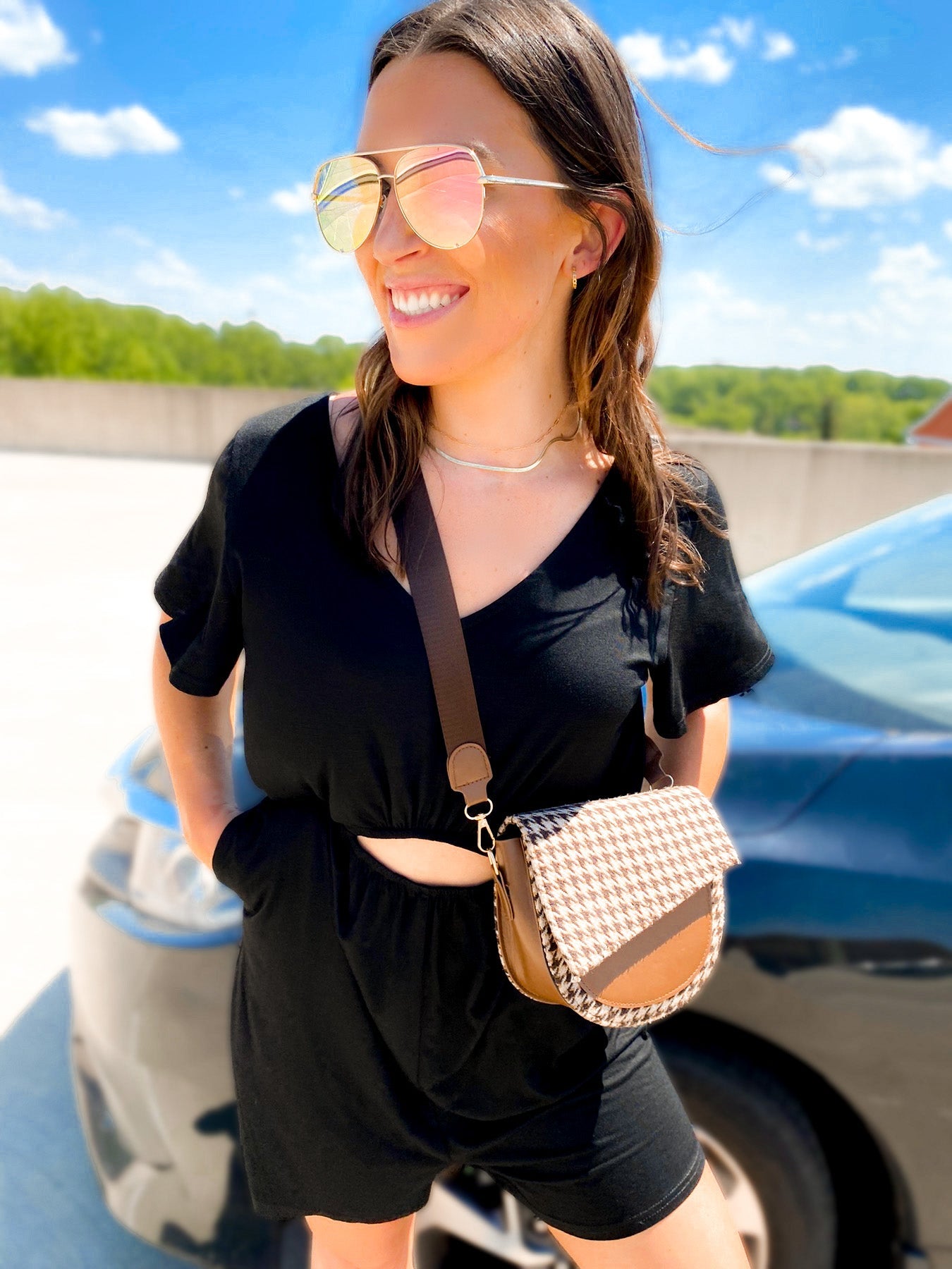 Ryan Reversible Cutout Romper - Girl Code Couture