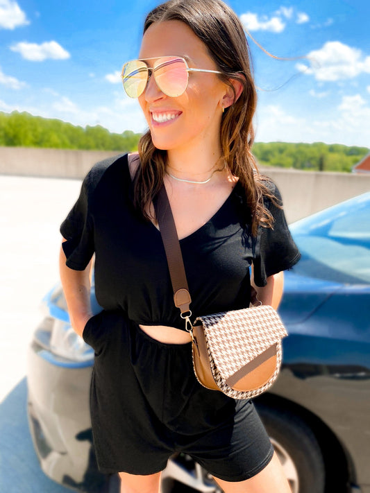 Ryan Reversible Cutout Romper - Girl Code Couture