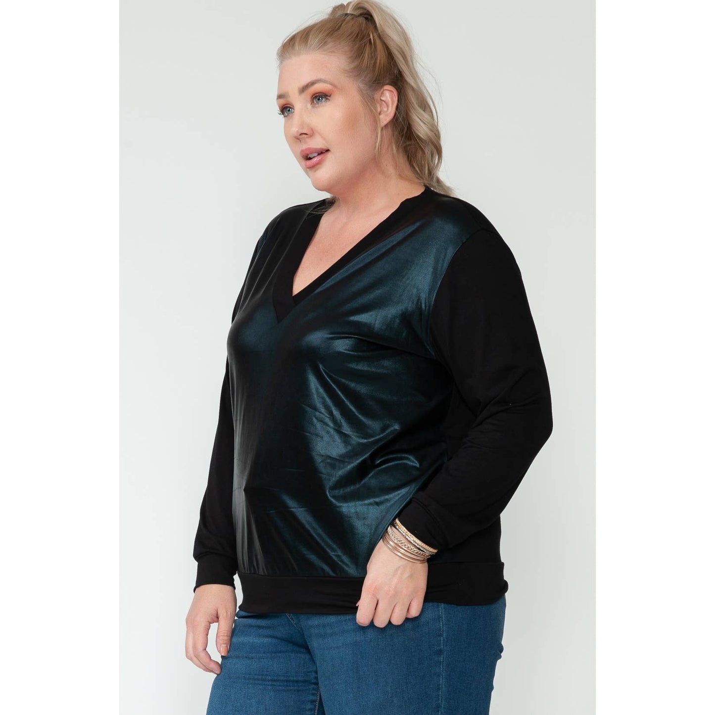 Fall Long Sleeve Leather Top