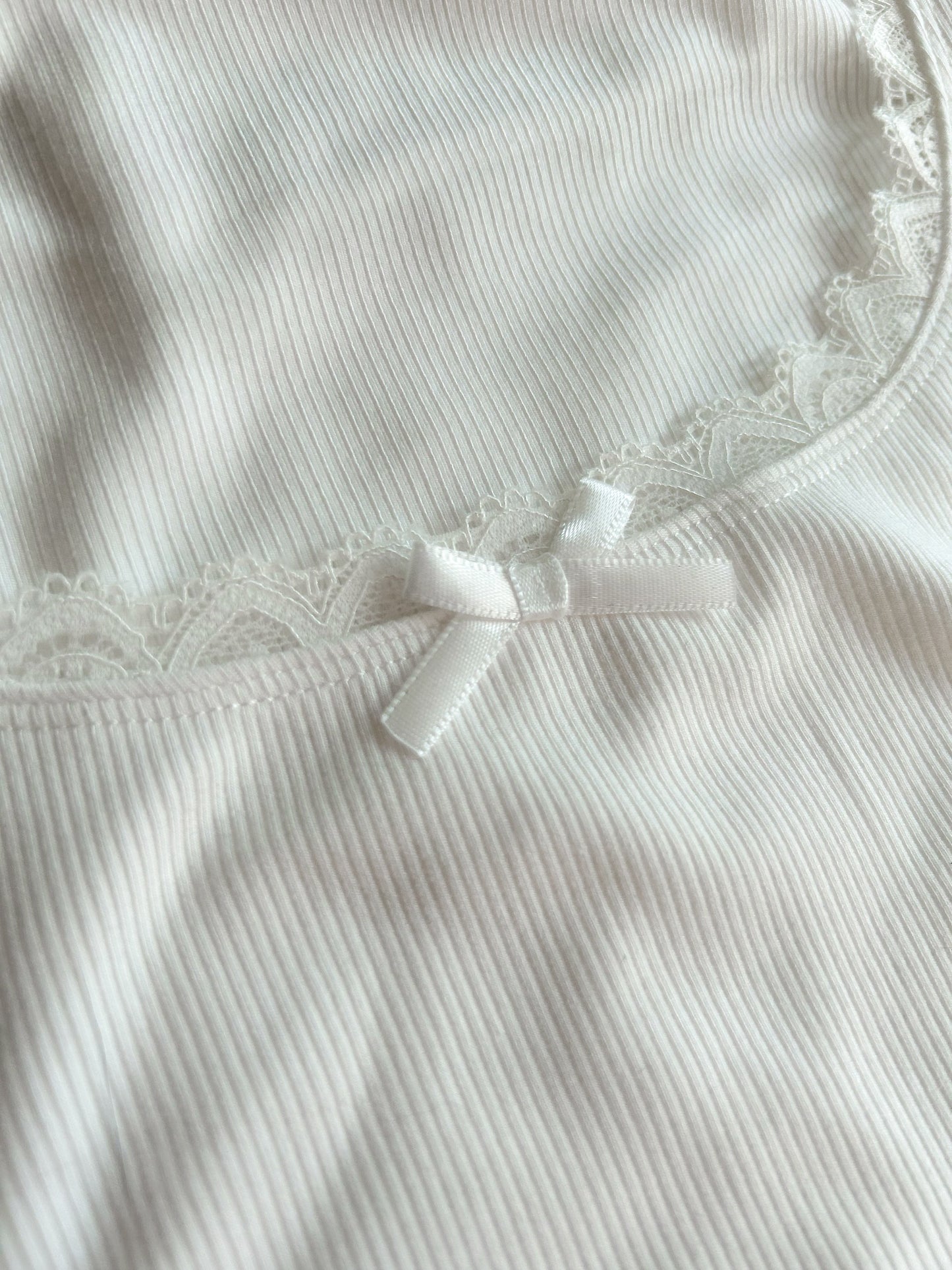 Lana Lace Trim Ribbed Long Sleeve - Girl Code Couture