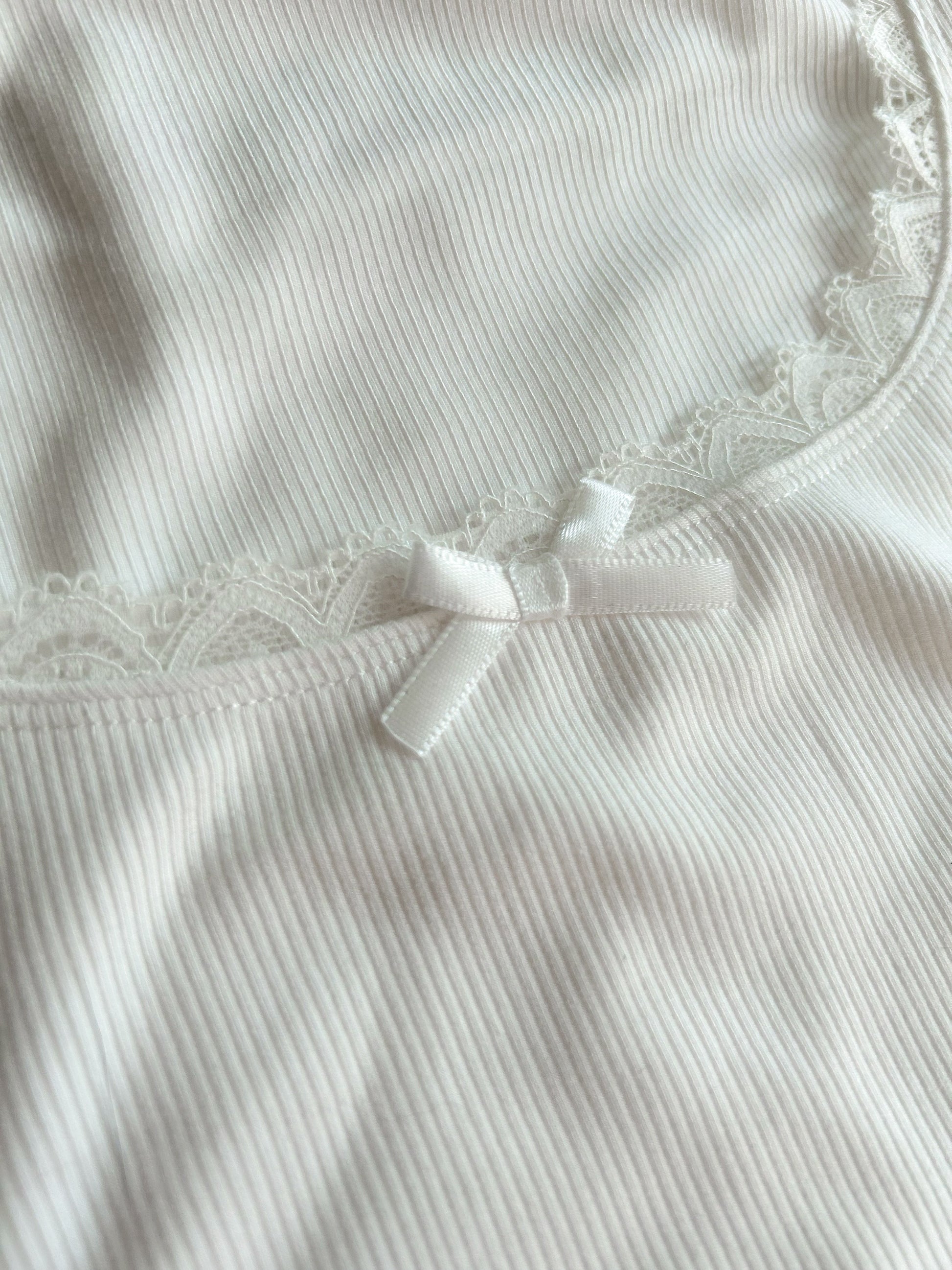 Lana Lace Trim Ribbed Long Sleeve - Girl Code Couture