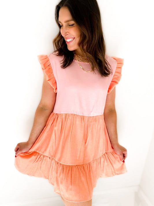 Chelsea Chambray Dress - Two Tone - Girl Code Couture