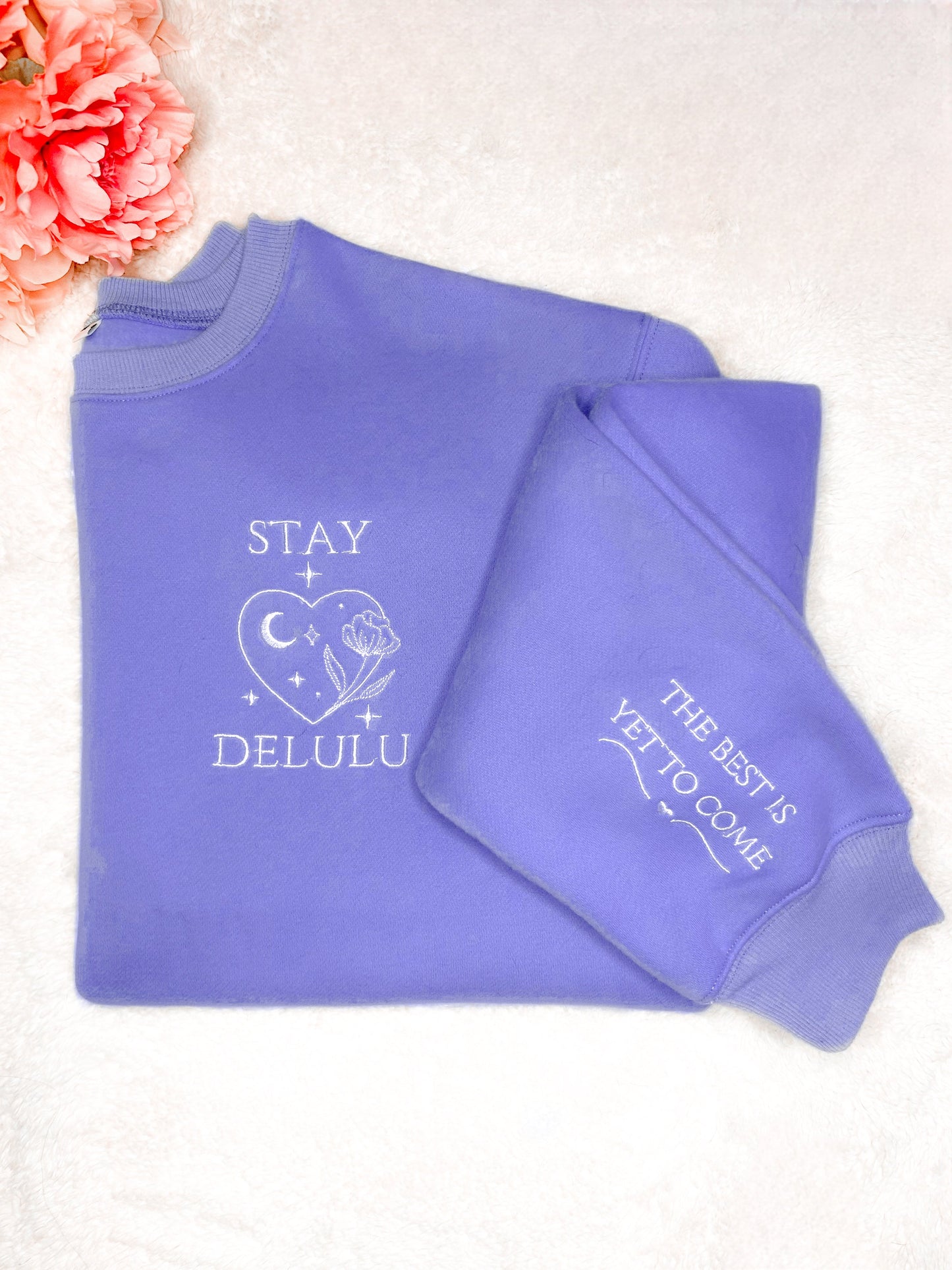 “Stay Delulu” Spring Scuba Sweatshirt - Girl Code Couture