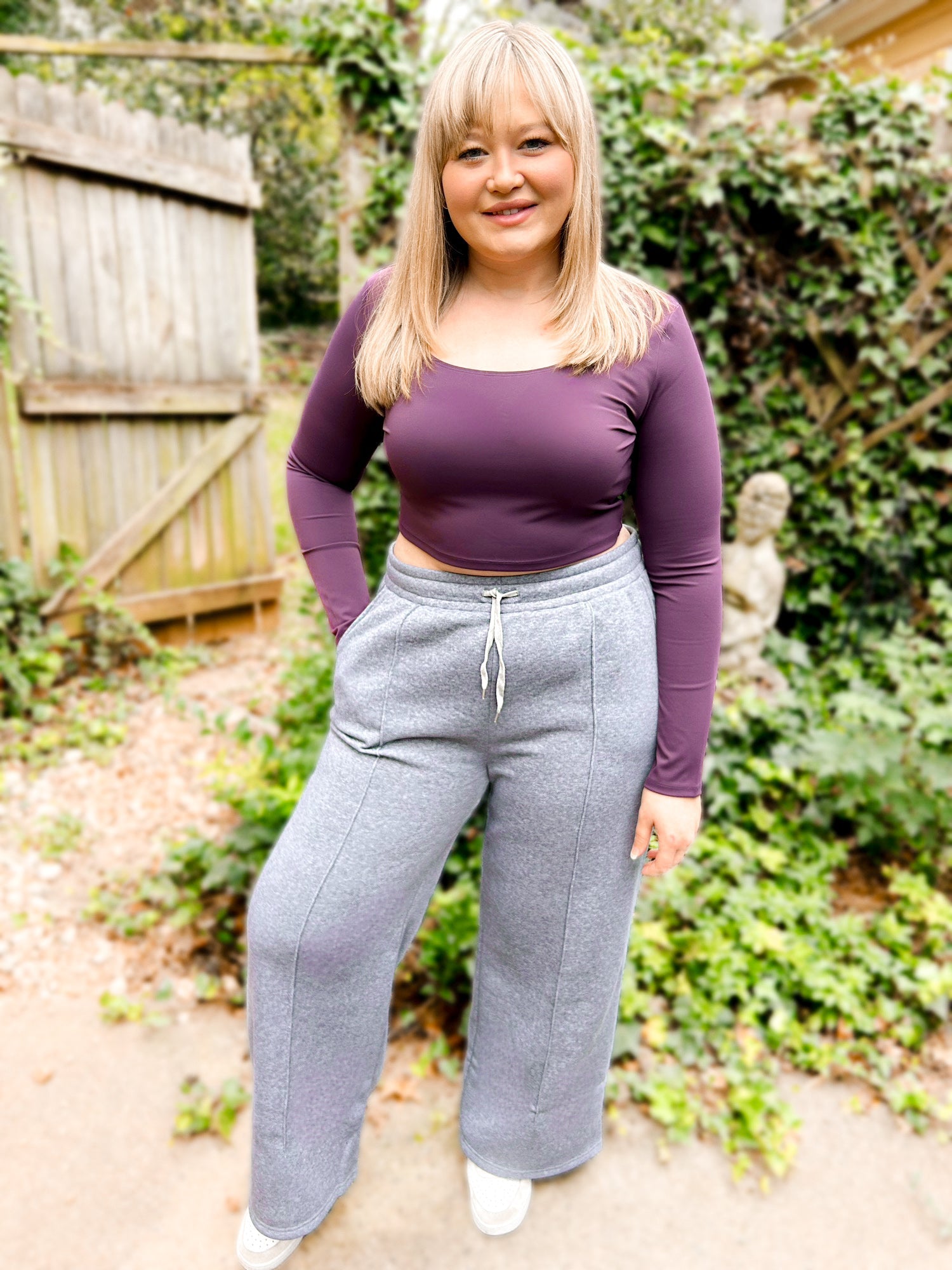 Polly Pinstripe Wide Leg Scuba Sweatpants - Girl Code Couture