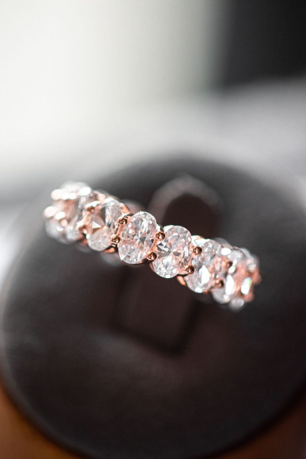 Madelyn Oval Cut Rose Gold Ring Band