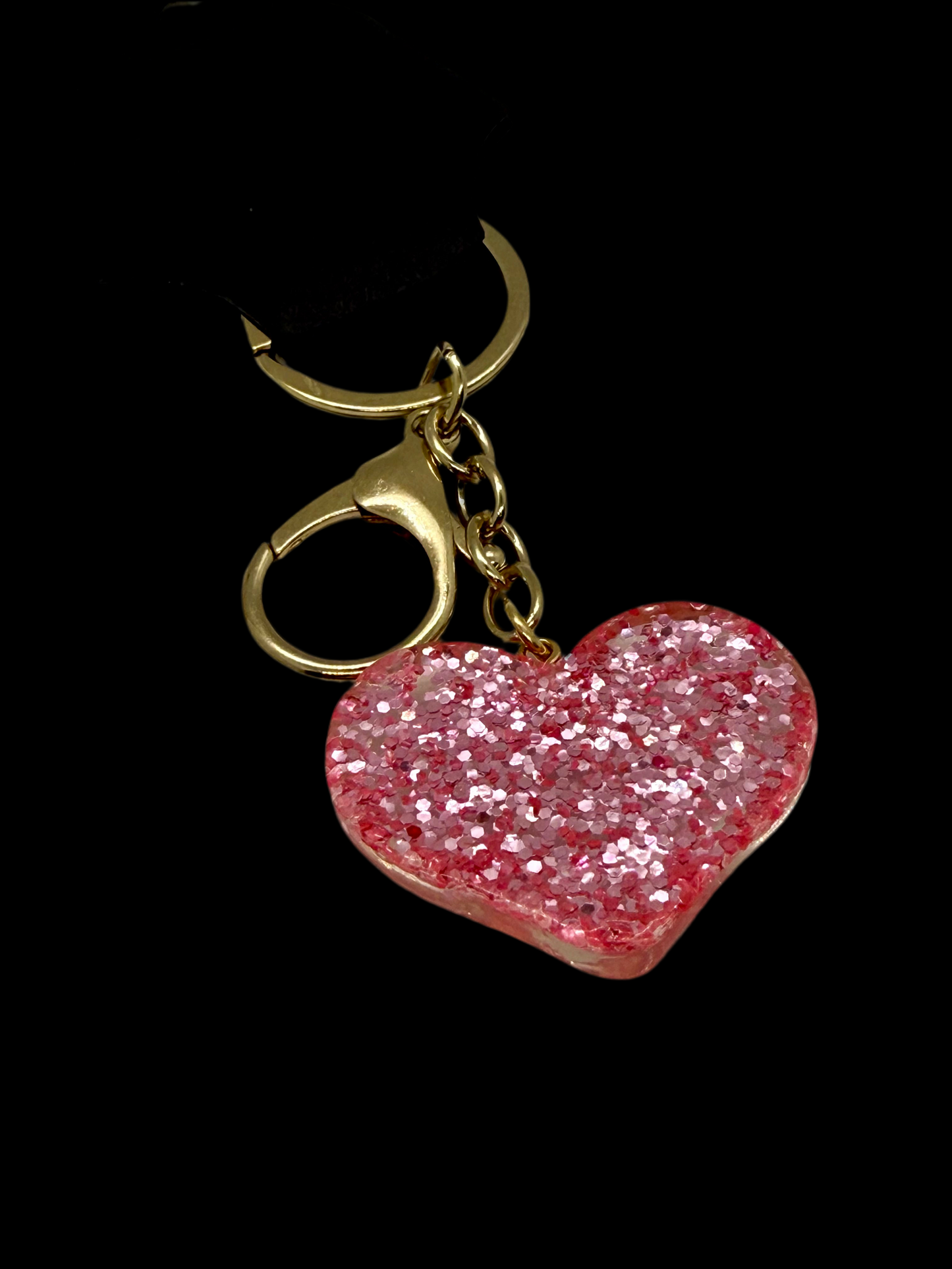 Sparkle Heart Keychains
