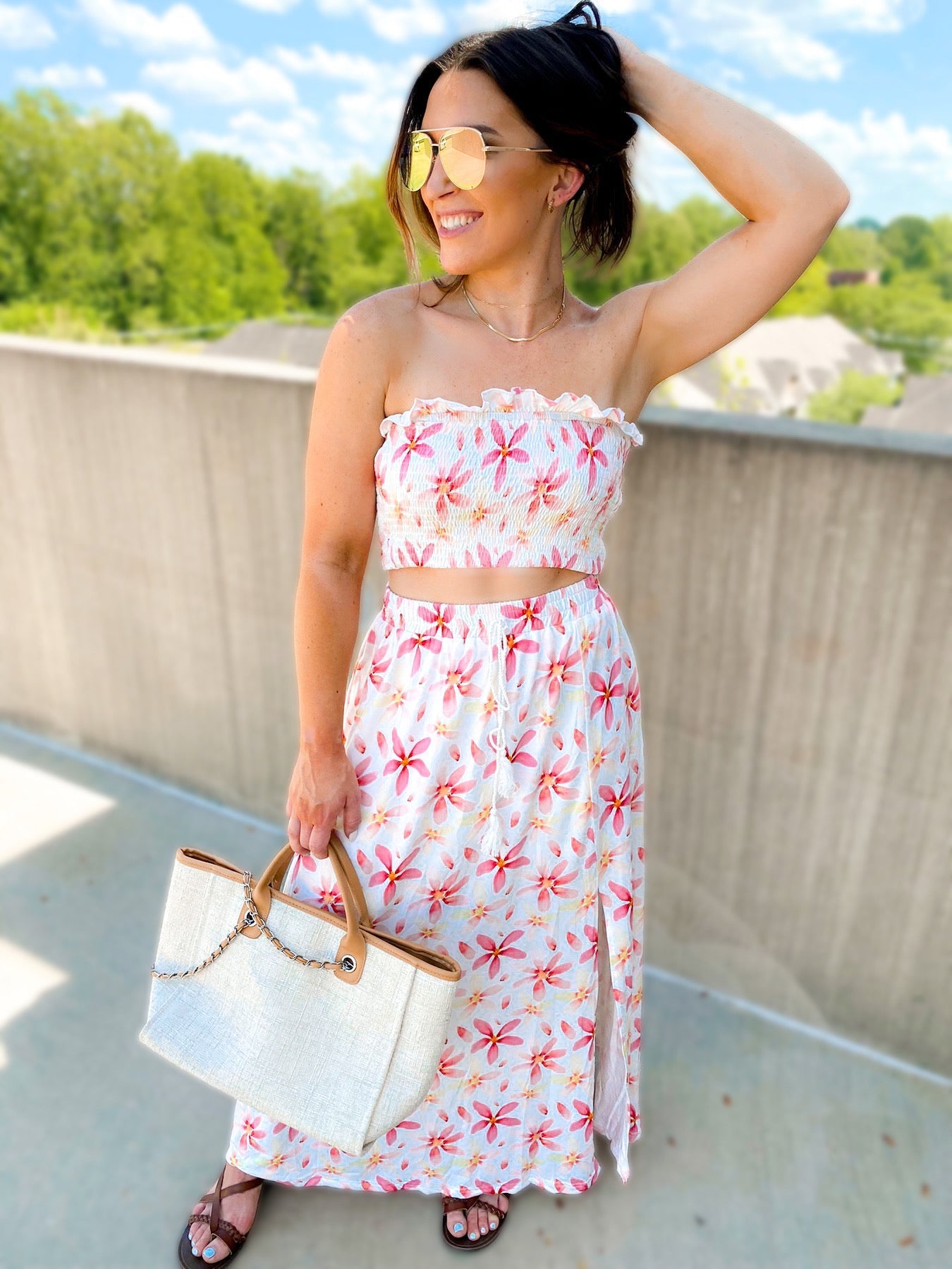 Trinity Tropical Two Piece Skirt Set - Girl Code Couture