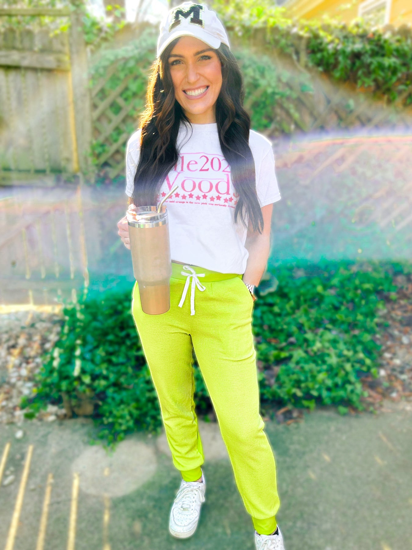 Tommy Two Tone Waffle Front Joggers - Girl Code Couture