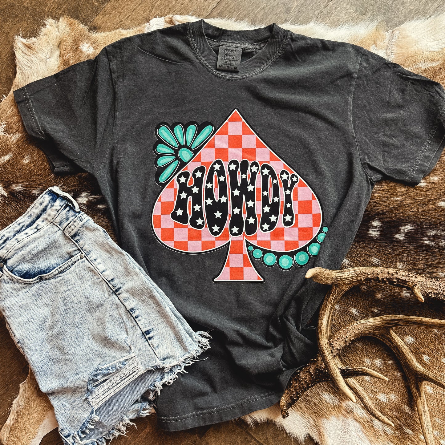 Howdy Checker Spade Graphic Tee