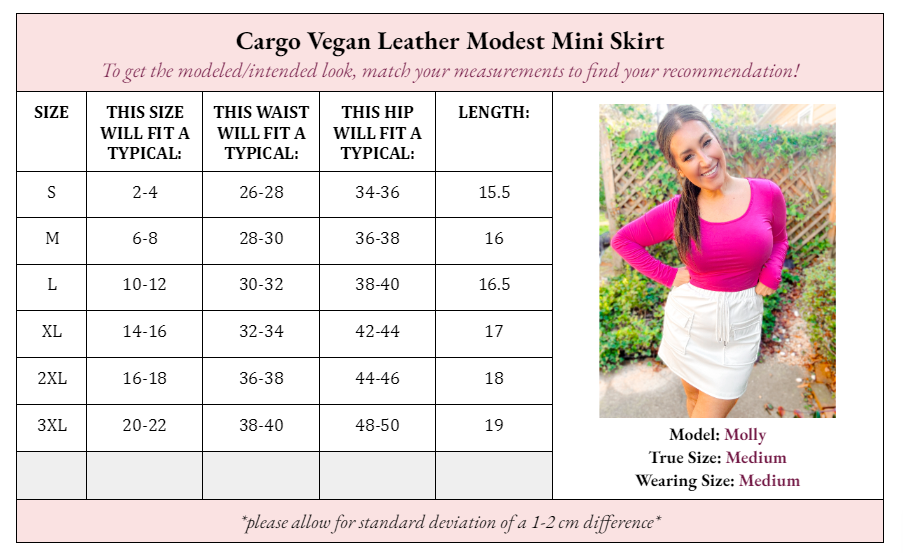 Campbell Cargo Vegan Leather Mini Skirt - Girl Code Couture
