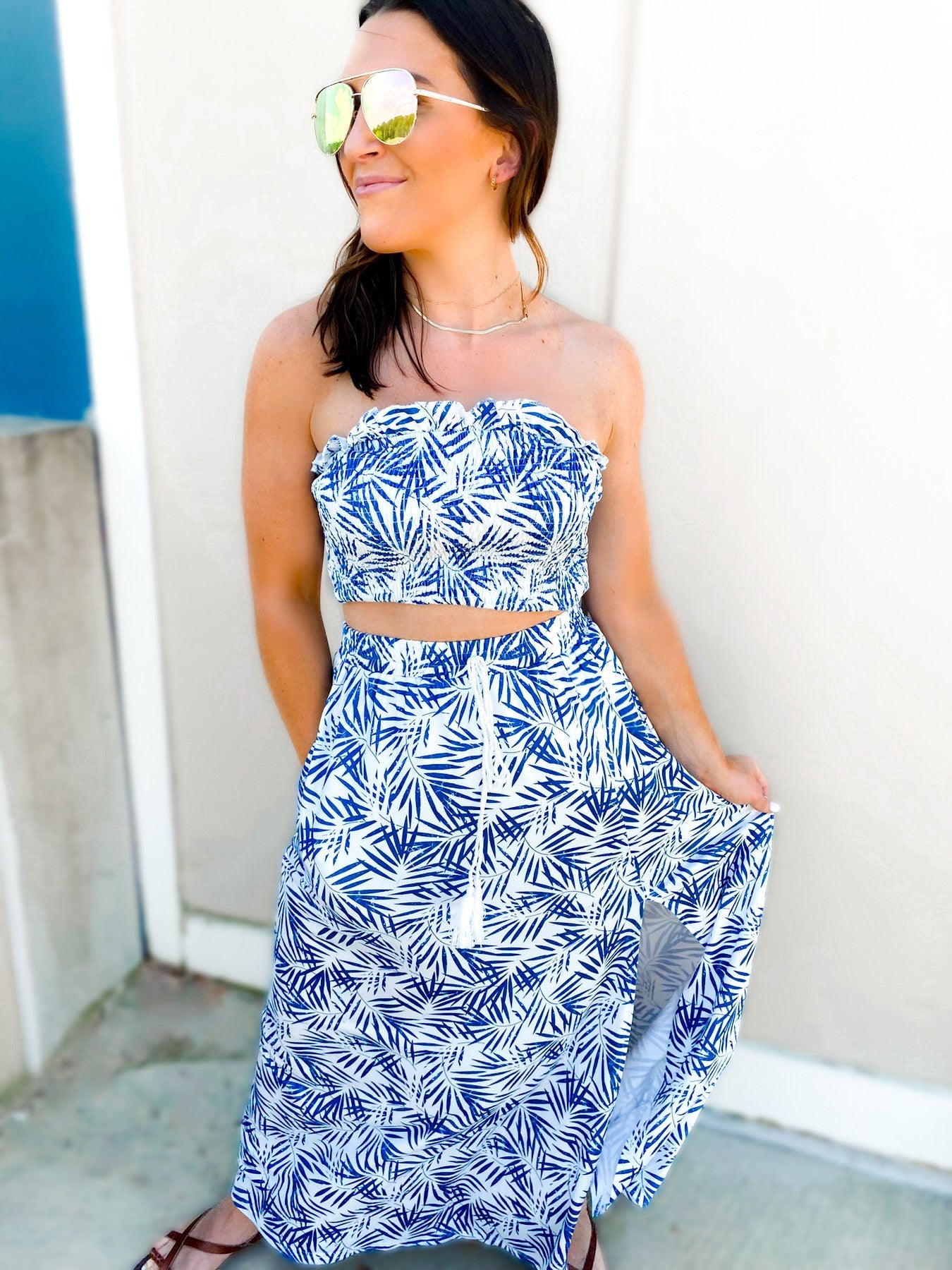 Trinity Tropical Two Piece Skirt Set - Girl Code Couture