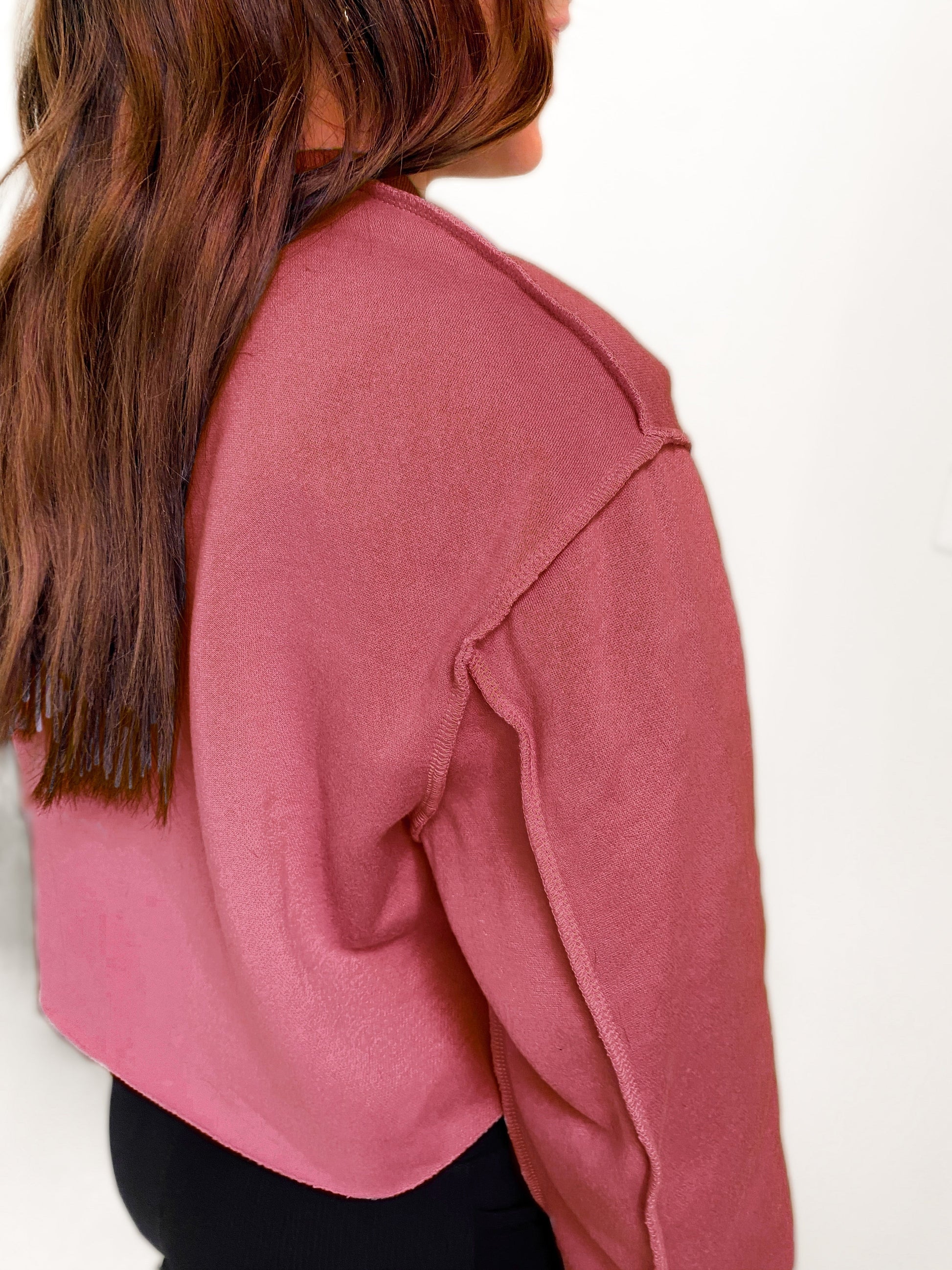 Izzy Inside - Out Cropped Sweatshirt - Girl Code Couture