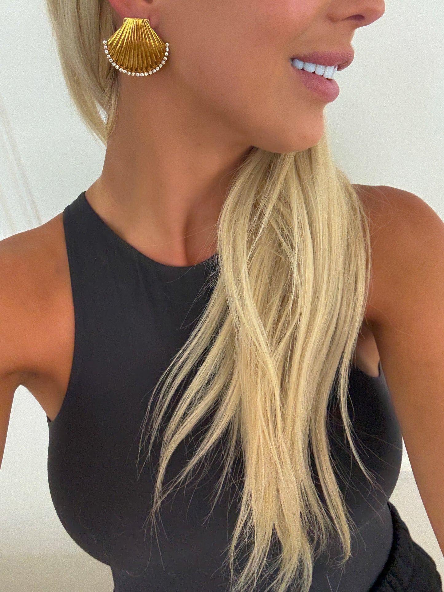 DIAMOND SEASHELL EARRINGS